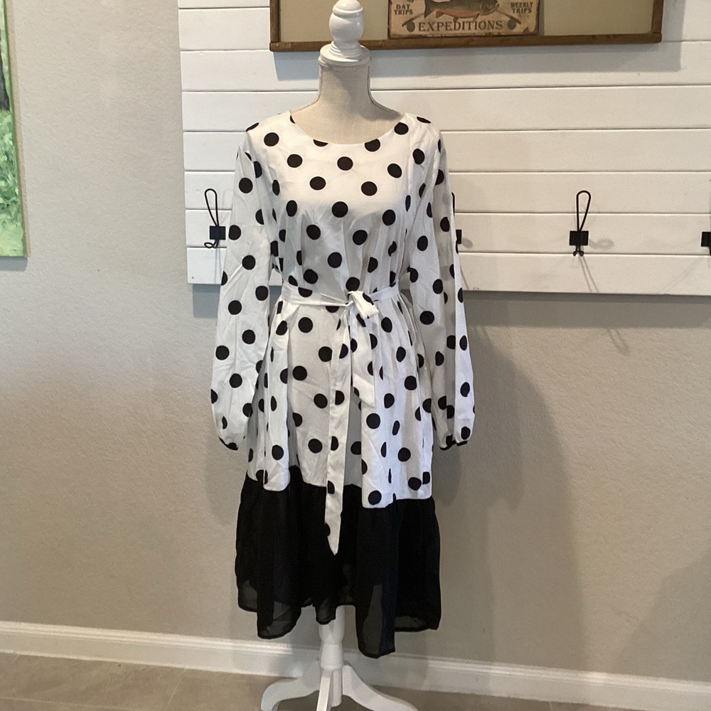 Wo Wo Polka Dot Dress